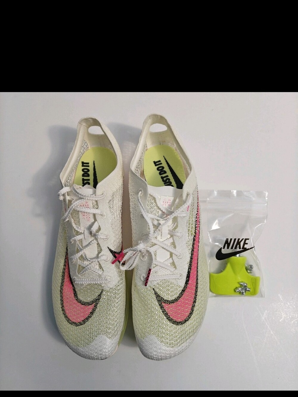Nike Size 9 Men Air Zoom Victory Track Spikes Sail Pink Cleat Shoes CD4385-101 - Picture 3 of 10